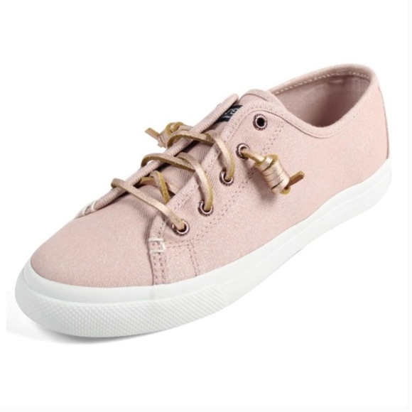 rose gold sperry top sider